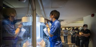 Mask Crusaders Line Up for Them — Even When They Don’t Have to Waiting lines at Temasek Shophouse are considerably shorter