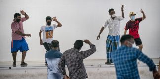 Festival of Lights Dimmed Somewhat by Safe Distancing Measures Migrant workers celebrate Deepavali 2020