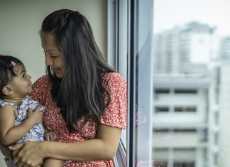 What Really Helps Your Pregnant Friends Ms Sarah Rodrigues, 34, co-founder of Wine With Us, pictured here with her first daughter, Sophia. Sarah is 29 weeks pregnant.