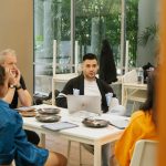 Making indie great again: Why this writer decided to self-fund a black box theatre production The Cast and Crew gather to discuss the play at Rehearsal for Trouble Came.